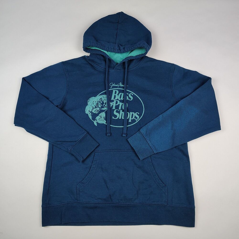 BASS PRO SHOPS Johnny Morris Hoodie Sweatshirt Adult Size Medium Pullover